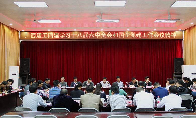 公司党委中心组专题学习党的十八届六中全会和国企党建工作会议精神