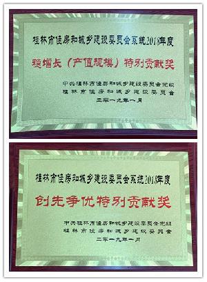公司荣获桂林市年度稳增长和创新争优特别贡献奖